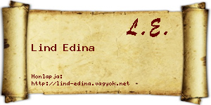 Lind Edina névjegykártya